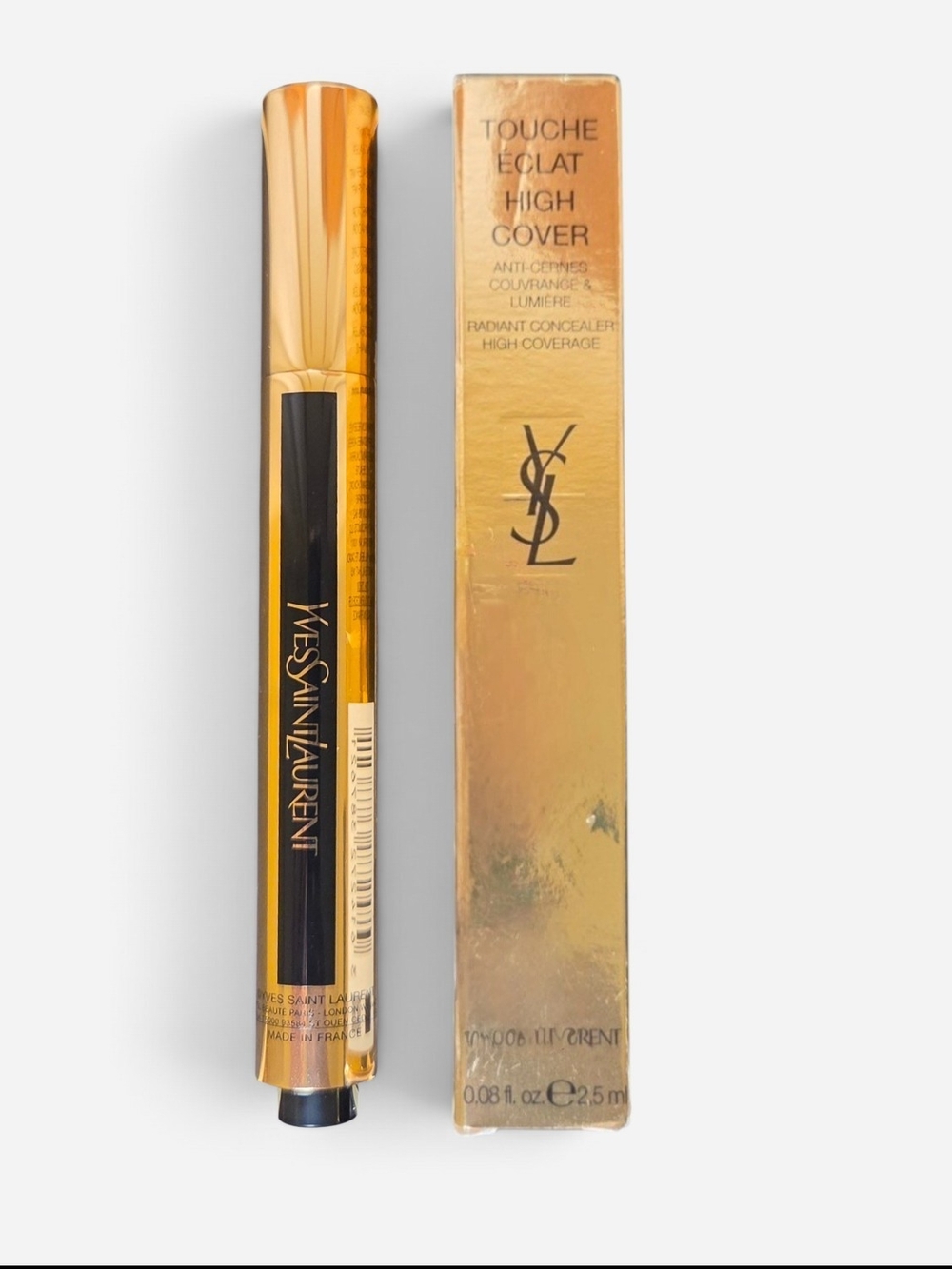 YSL Touche Eclat High Cover Concealer 2 "Ivory" - Full Size NIB